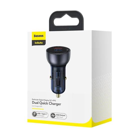 Baseus 65 watt dual car Charger