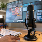 Blue yeti mic with Stand Black color